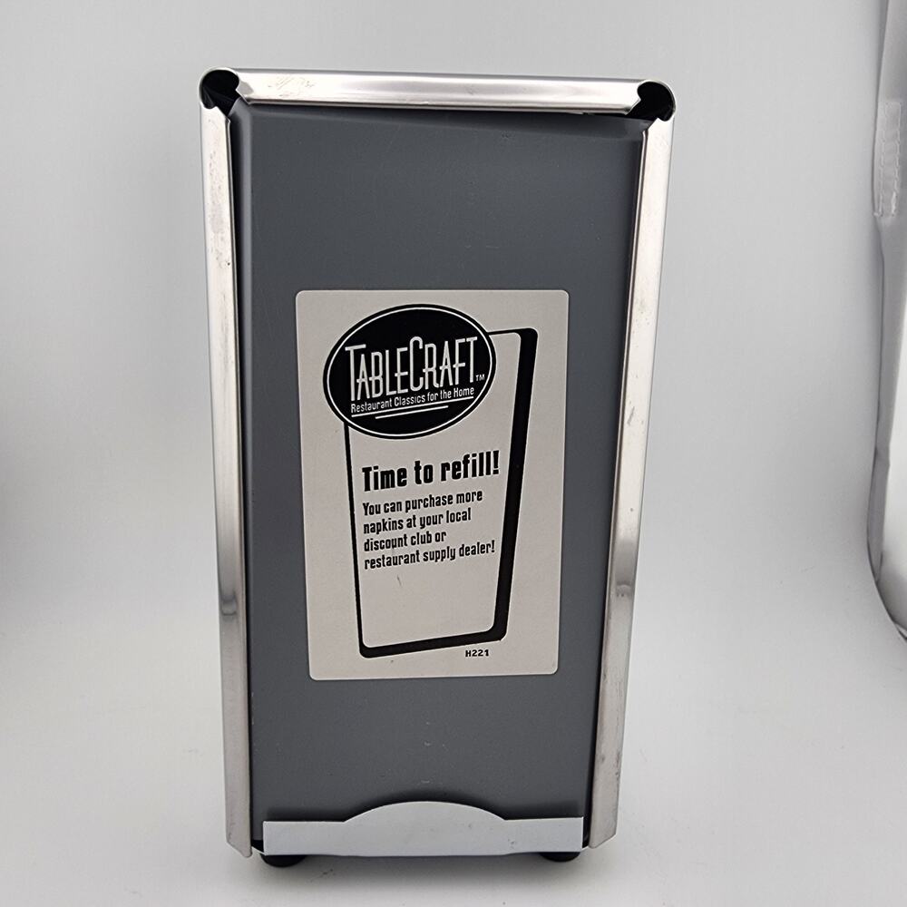 TableCraft 221 S/S Full-Size Double Sided Napkin Dispenser